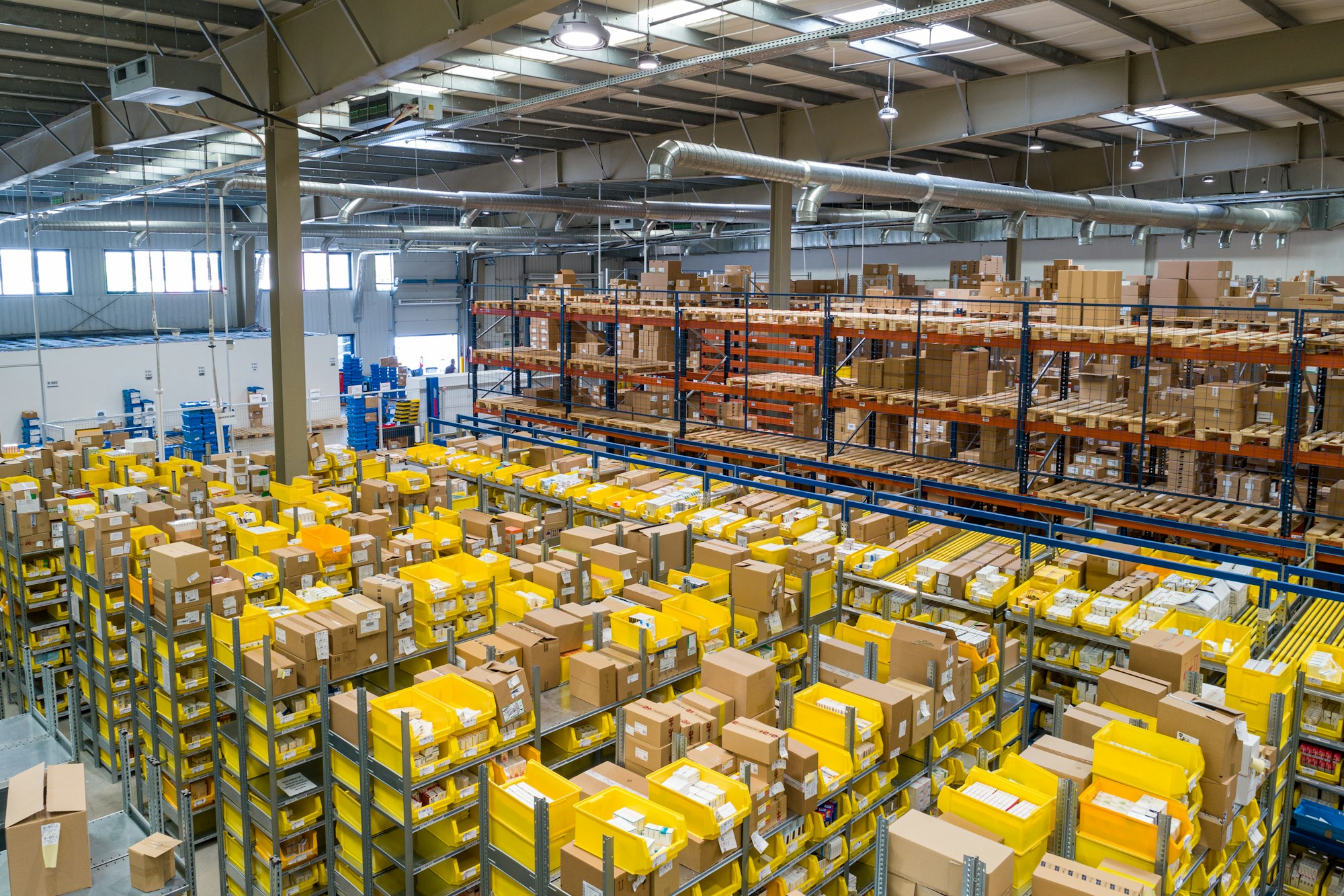 Automated freight logistics terminal and global distribution operations